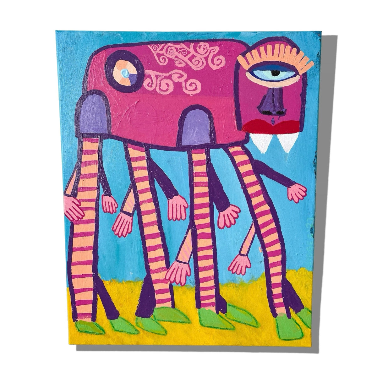 Untitled (Creature 2), original painting by Brandon Hodges
