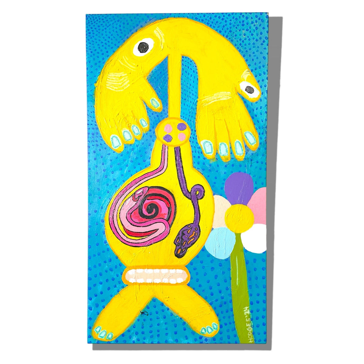 Créature Enceinte, original painting by Brandon Hodges