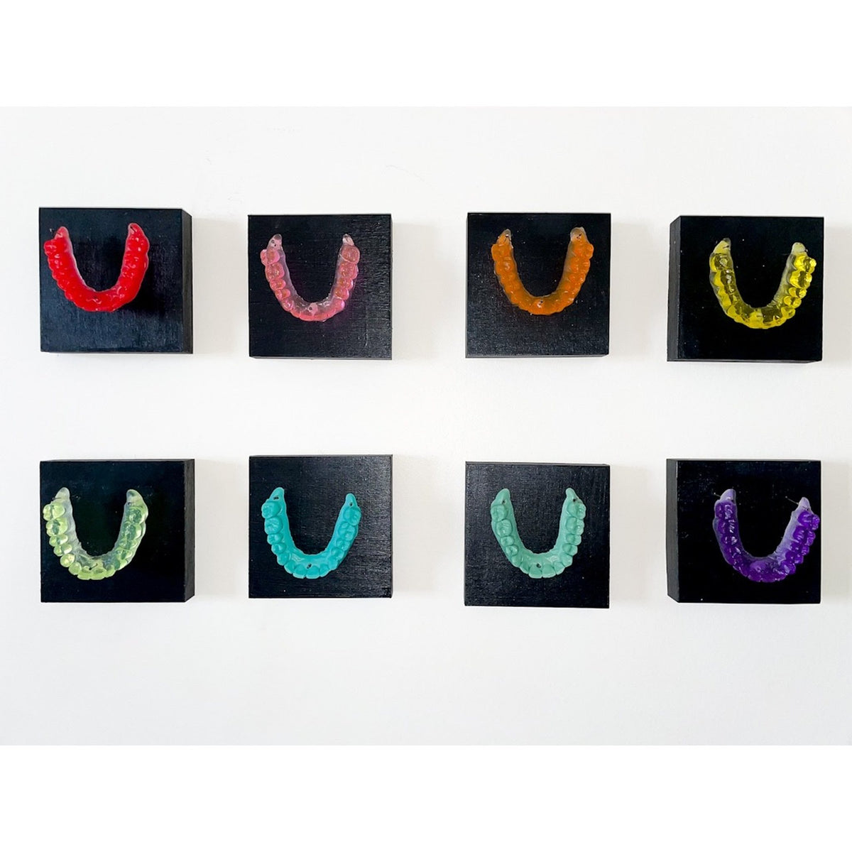 My Smile (#1-#8), original assemblage by Brandon Hodges