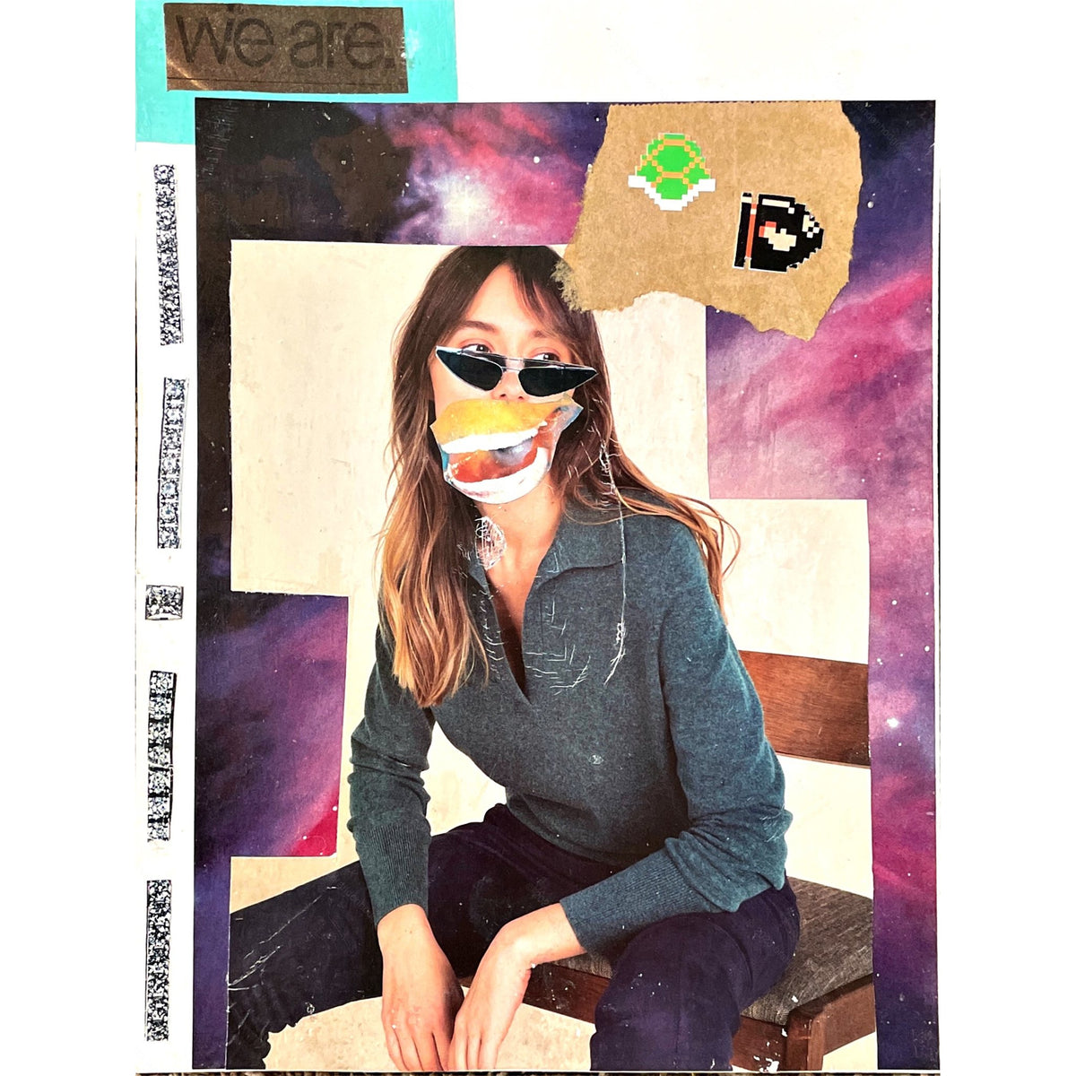 We Are, original paper collage by Brandon Hodges