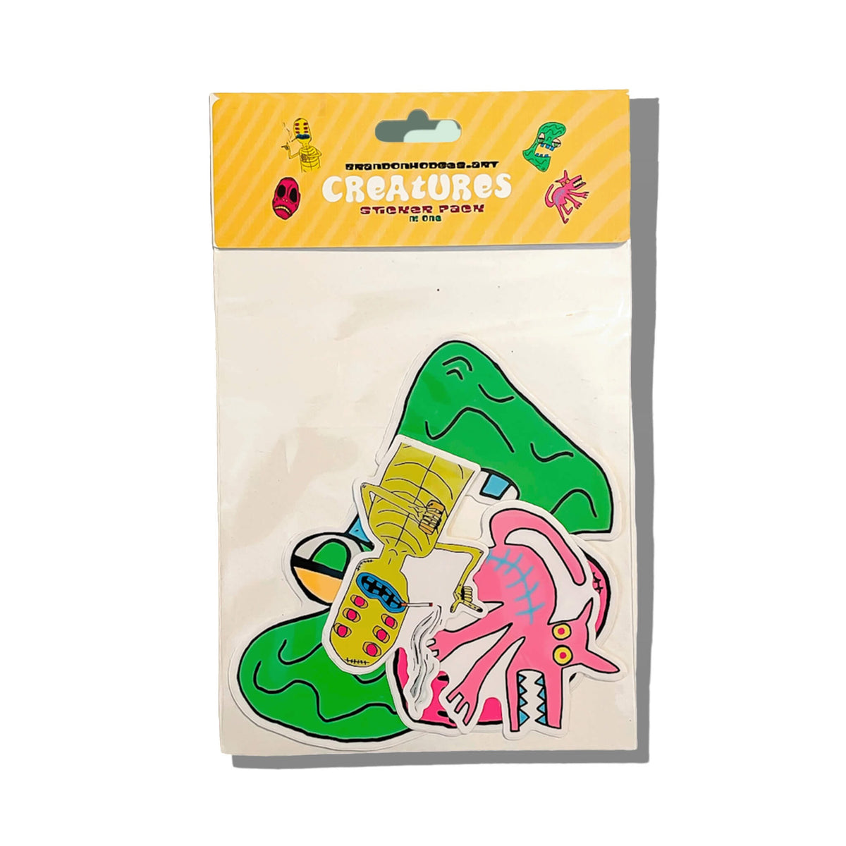 Creatures No. 1, sticker pack by Brandon Hodges