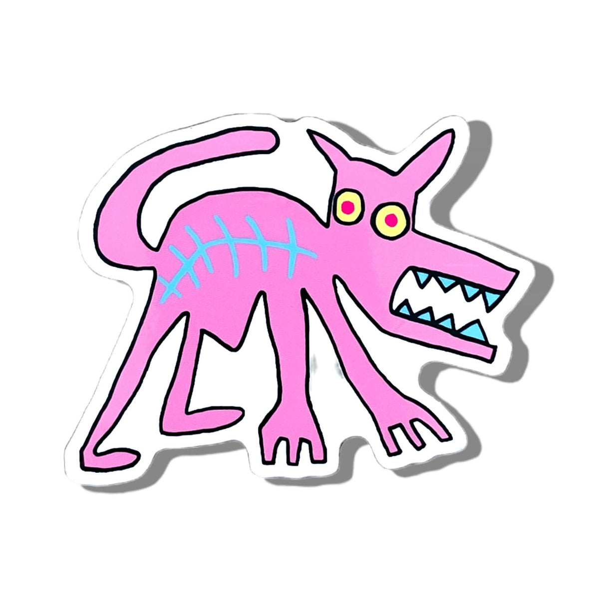 Pink Cat, vinyl sticker by Brandon Hodges