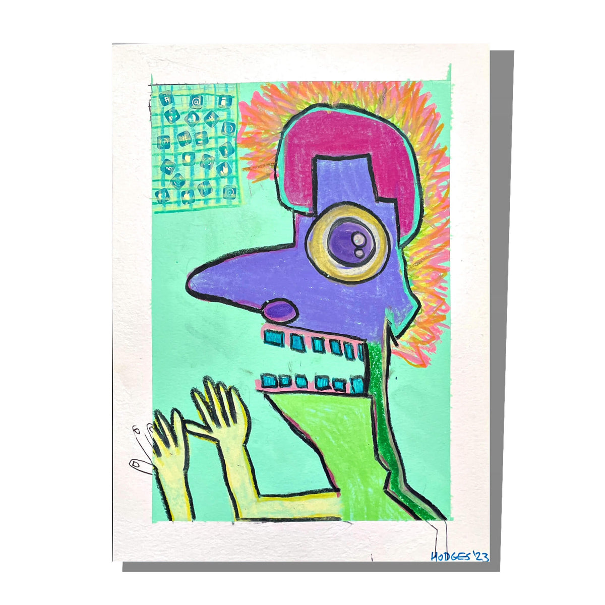 In The Grid, original drawing by Brandon Hodges
