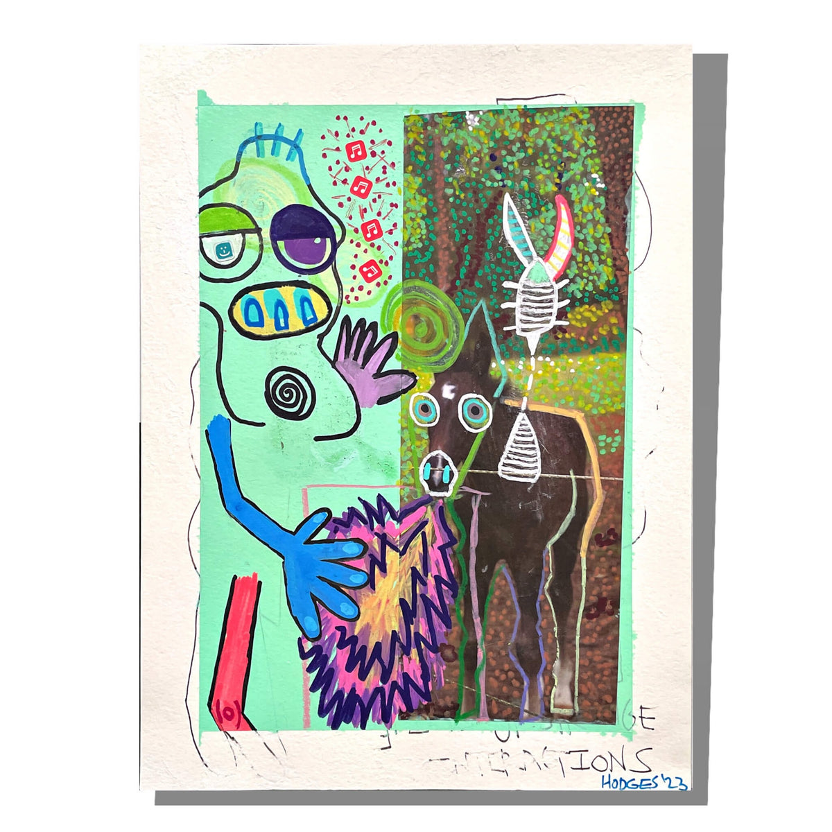 Lifetime of Strange Interactions, original paper collage by Brandon Hodges
