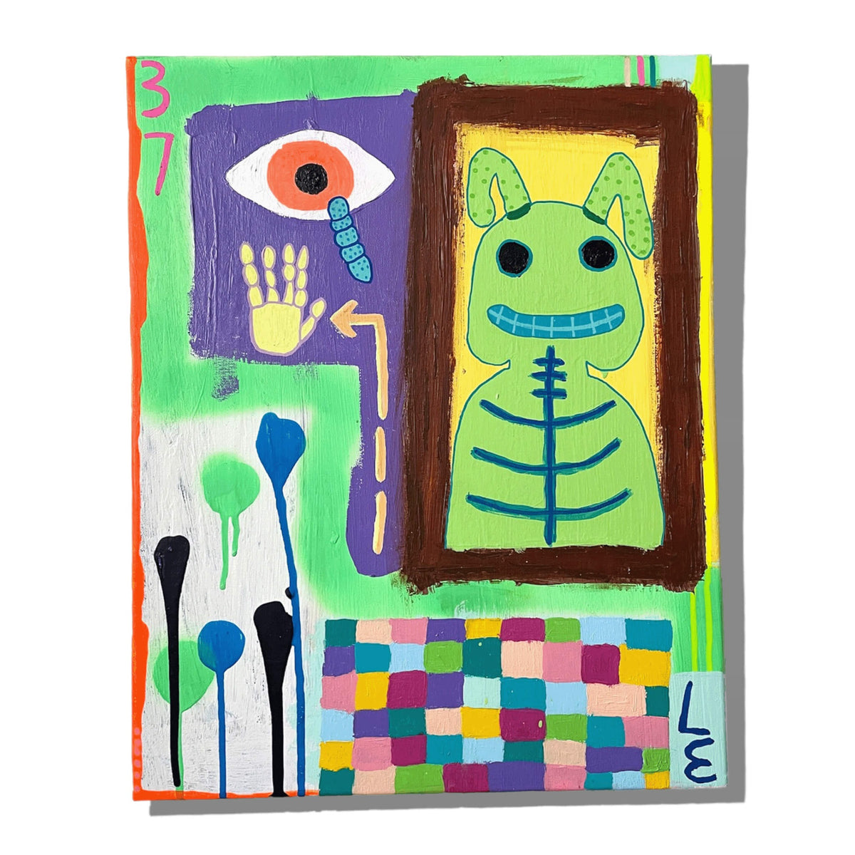 Untitled (Mind Disco IV), original painting by Brandon Hodges