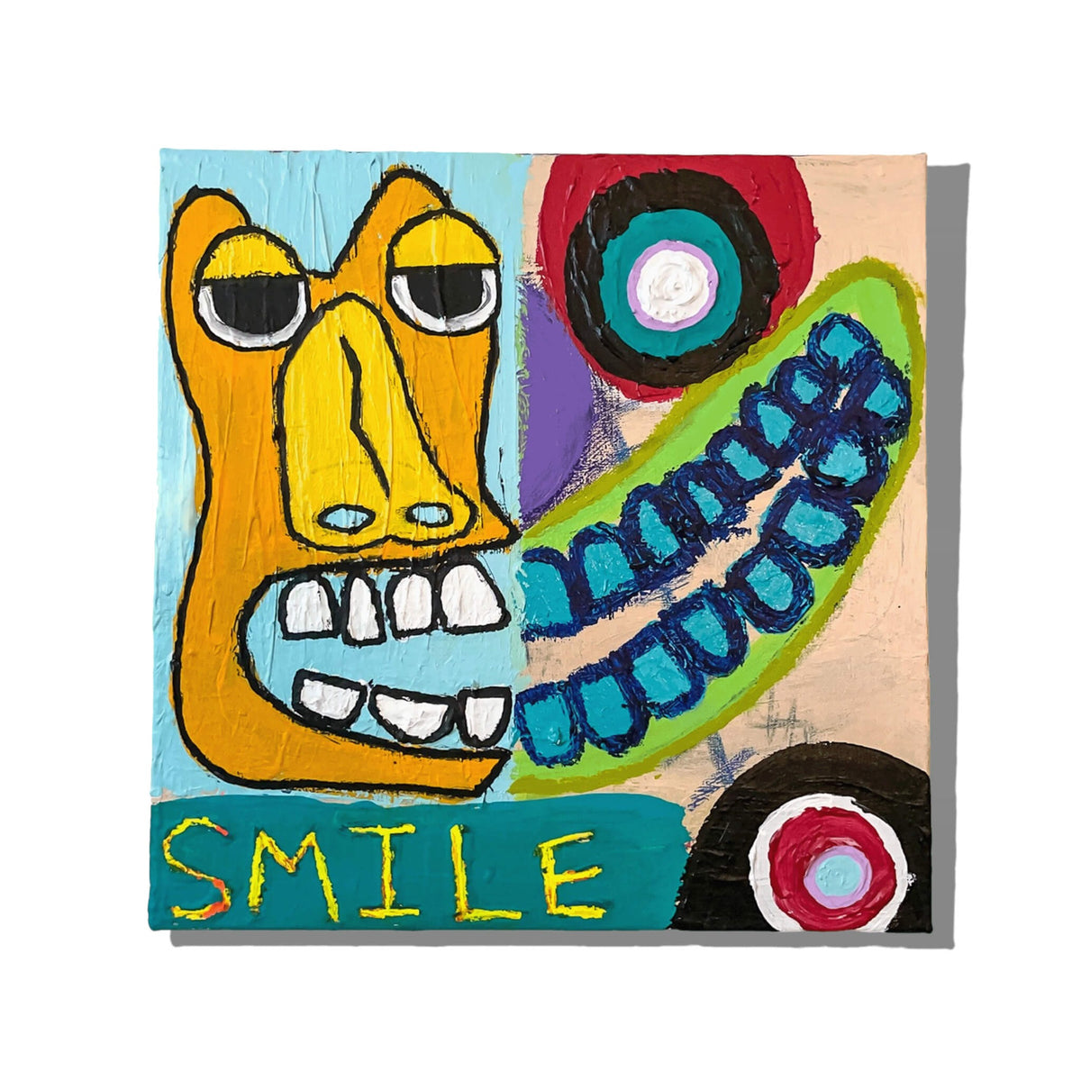 Untitled (Smile), original painting by Brandon Hodges