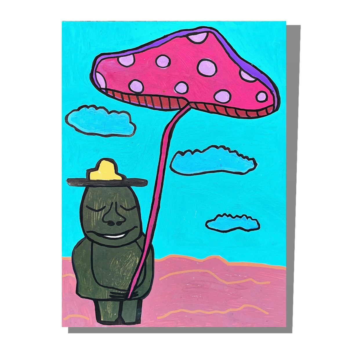 Mushroom, original drawing by Brandon Hodges