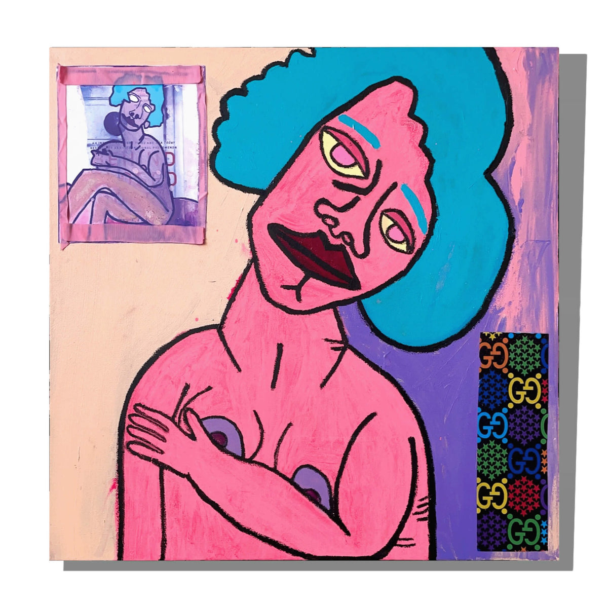 Untitled (Made In Italy), original painting by Brandon Hodges