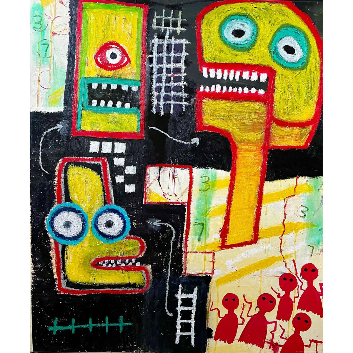 Triad, original painting by Brandon Hodges