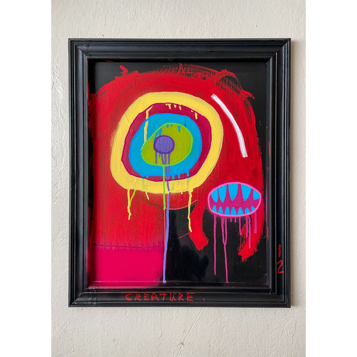 Untitled (Creature 12), original painting by Brandon Hodges