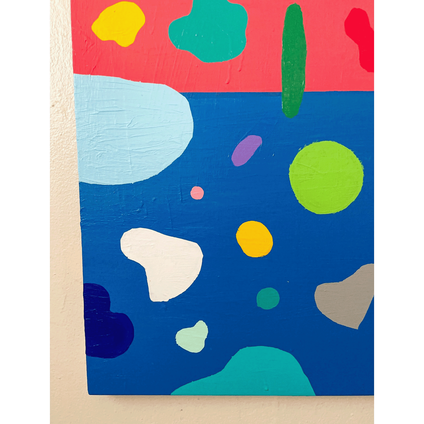 «Blips, blobs et carrés 57» - Peinture 